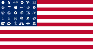 Adbuster's 'corporate america flag' 